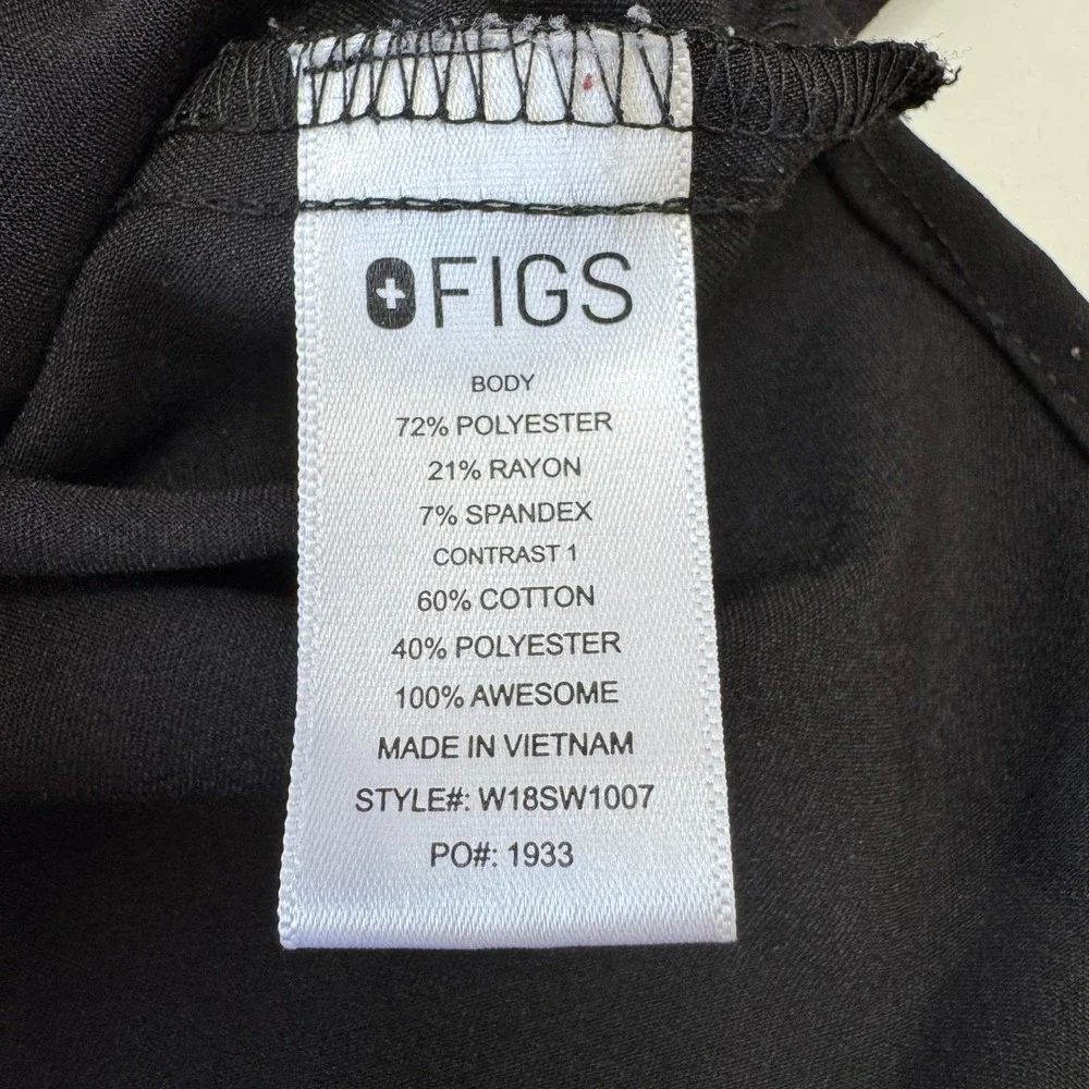 FIGS Bellery Jacket‎ Scrubs XS Black Bomber Style Medical Nurse Doctor Workwear
